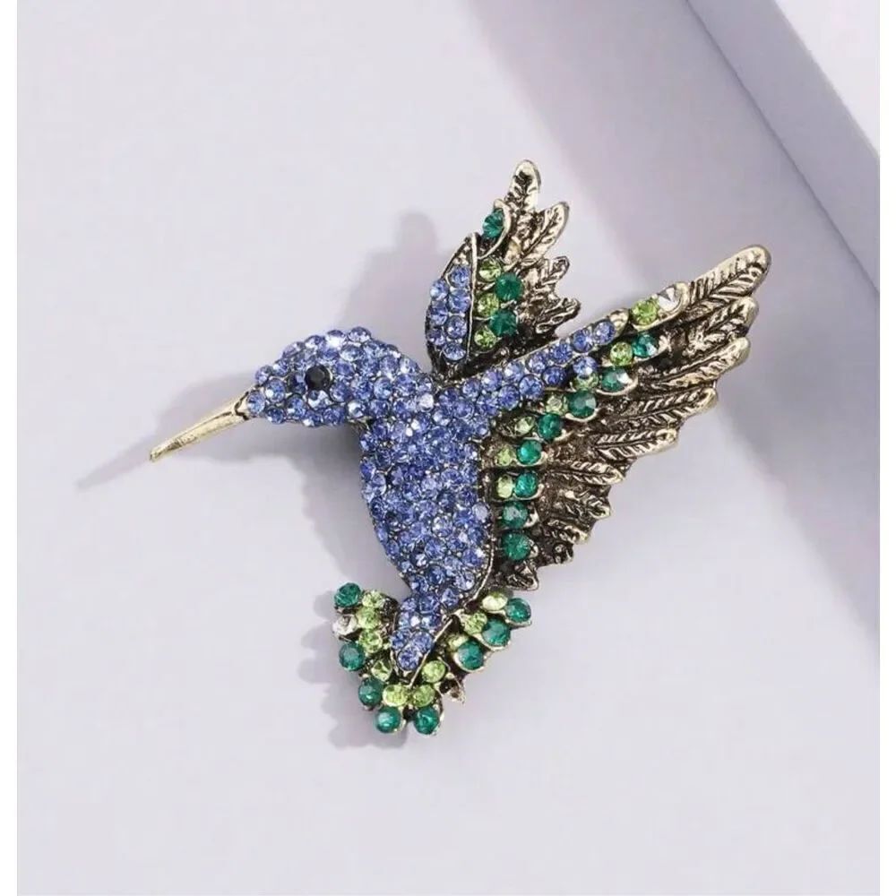 Purple Hummingbird Brooch - Picture 4 of 4